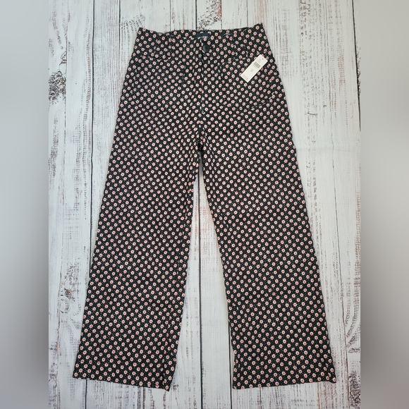 Maeve Pants - Anthropologie The Colette Cropped Wide-Leg Pants by Maeve Linen Edition NEW